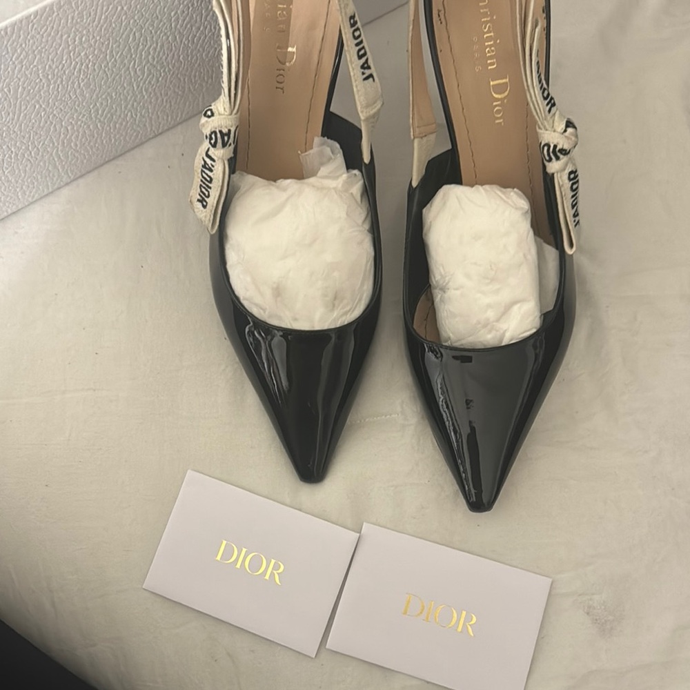 Dior Black Patent Leather Women's Shoes